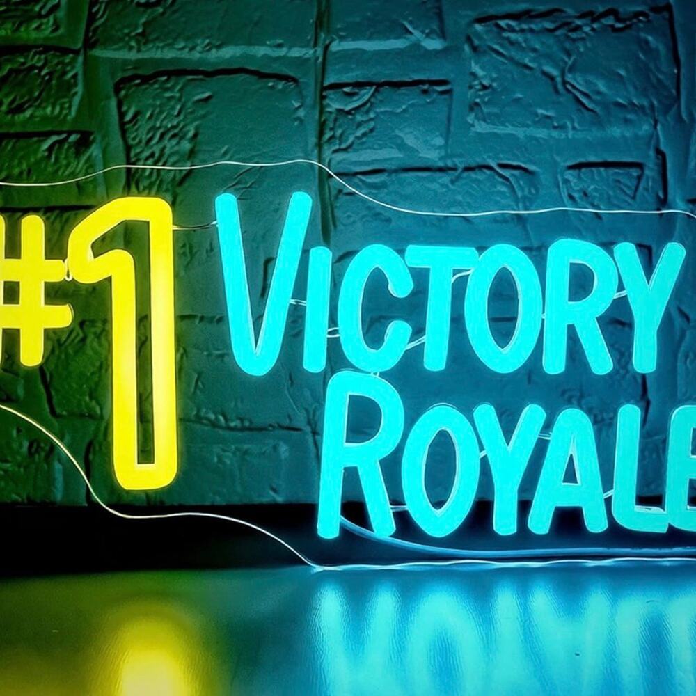 #1 Victory Royale Neon Sign Night Light Room Wall Decor